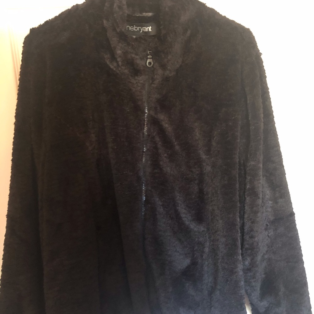 Black Lane Bryant Faux fur jacket sz 22/24